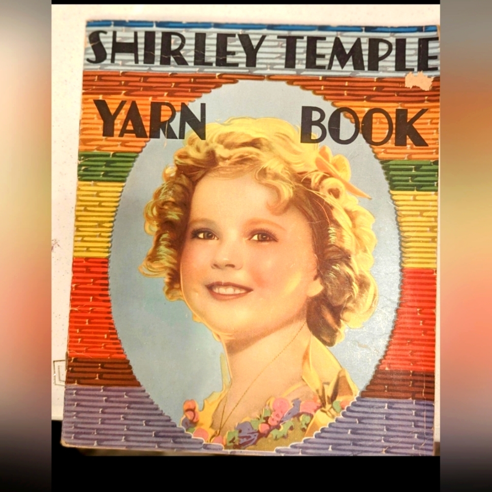 Antique Shirley Temple yarn book doll book